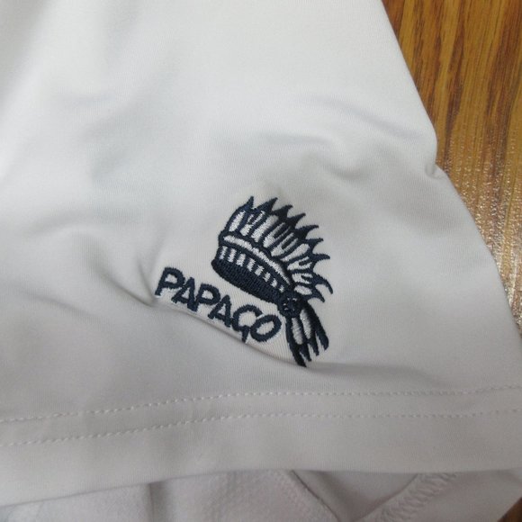 OAKLEY REGULAR FIT POLY/SPANDEX POLO SHIRT WHITE STRIPE X-LARGE, XL - Picture 4 of 5